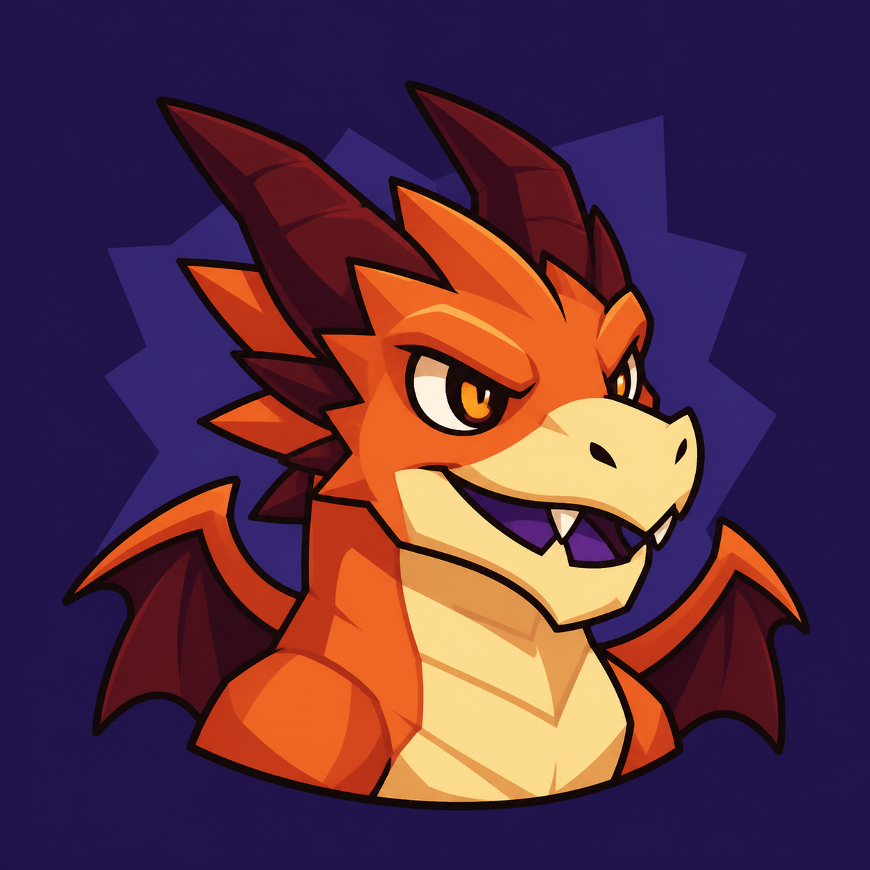 Dragon family artwork: a winged fantasy dragon